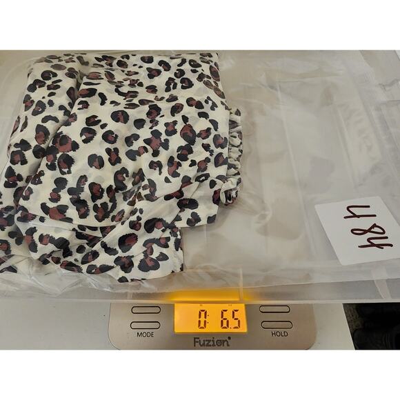 ZAC & RACHEL Pink Gray Animal Print Bell Sleeve Boho Hippie Top SZ L - Picture 12 of 13